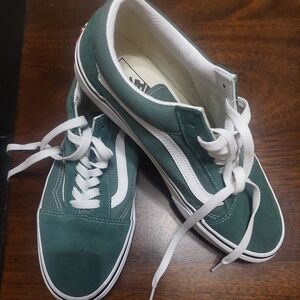 Vans Green and White Women's Sneakers